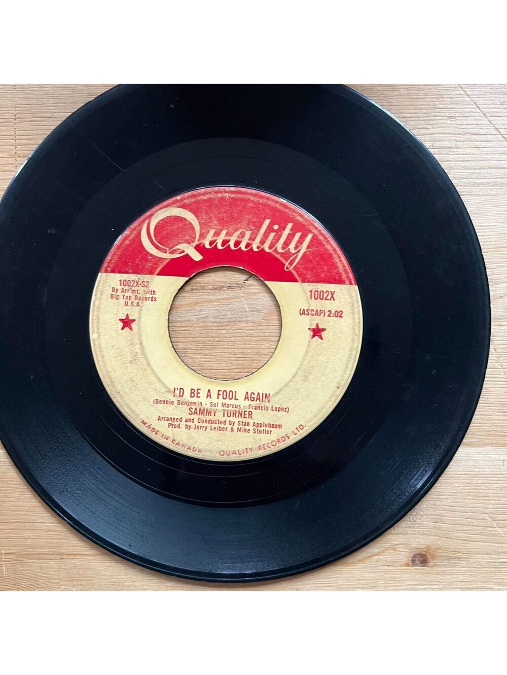 Sammy Turner - I'd be a Fool Again/Paradise 45rpm VG+ R13